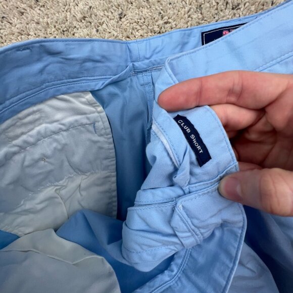 Vineyard Vines Shorts Mens Size 40 Flat Front Blue Chino Cotton Casual Short - Picture 15 of 15